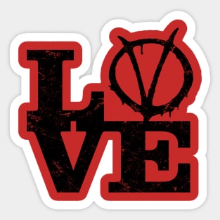 Love V for Vendetta Sticker